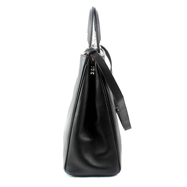 Christian Dior diorissimo original calfskin leather bag 44373 black&light pink